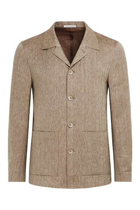 HERRINGBONE RELAXED FIT SHIRT-JACKET TAUPE 4