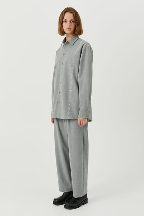 DAMON EMBROIDED SHIRT GREY EMROIDERED 3