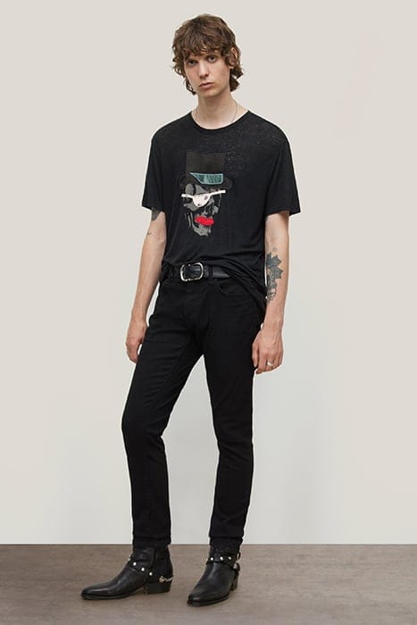 SS CREW TEE - TOP HAT SKULL BLACK 3