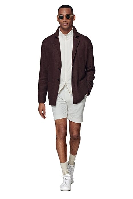 RELAXED FIT SHIRT-JACKET BURGUNDY 5