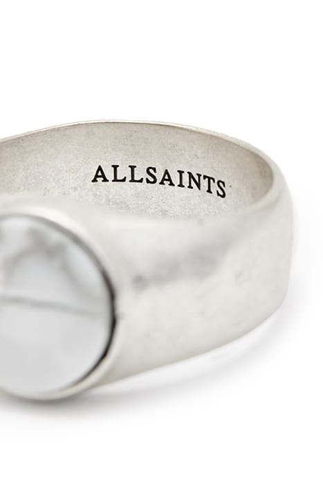 RYKER STONE RING WARM SILVER/WHITE 5