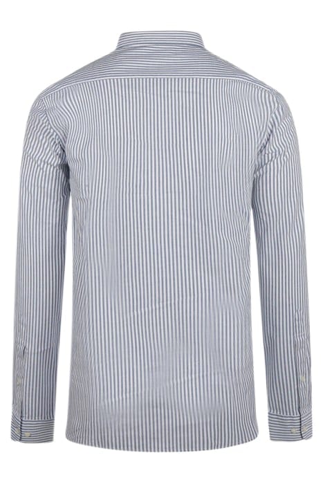 SRETCH OXFORD SHIRT BIG STRIPE NAVY 2