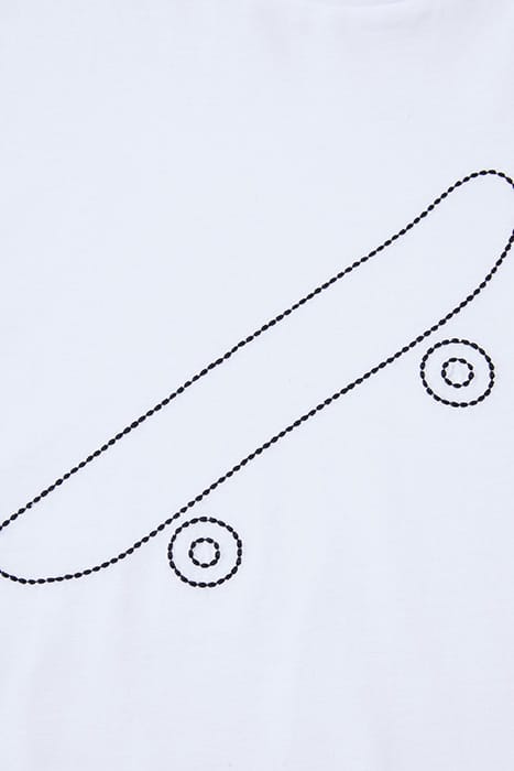 SKATEBOARD EMBROIDERY WHITE 7
