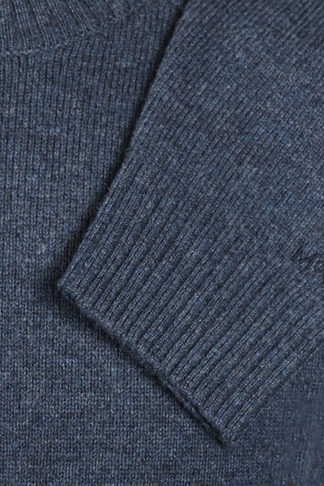 LAMBSWOOL CREW NECK SWEATER NAVY 3
