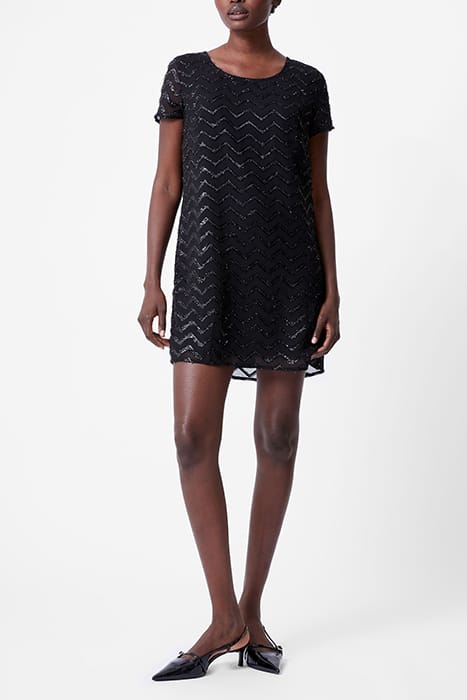 LUREX GGT SS SHIFT DRESS S BLACK 1