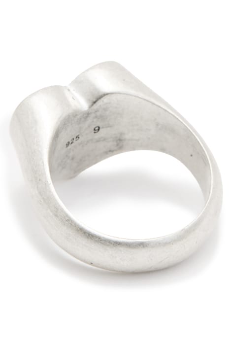 OBI HEART STONE RING WRM SLVER/RED JASP 2