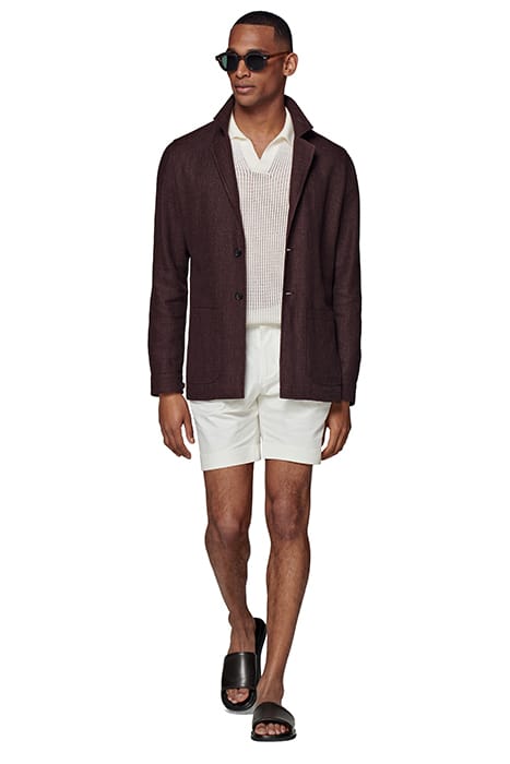 RELAXED FIT SHIRT-JACKET BURGUNDY 3
