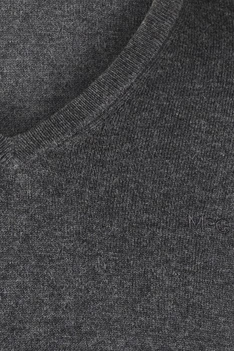 V-NECK SWEATER DARK GREY MELANGE 3