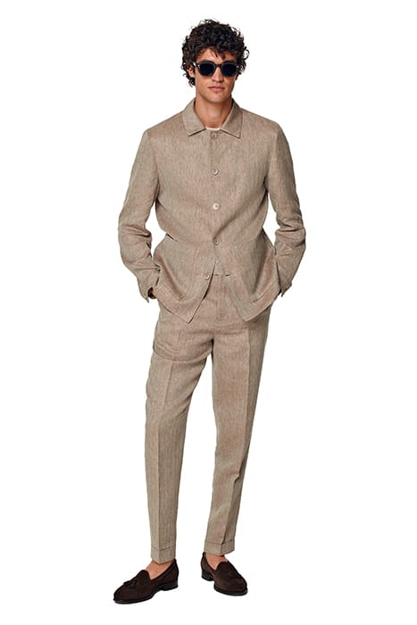 HERRINGBONE RELAXED FIT SHIRT-JACKET TAUPE 3