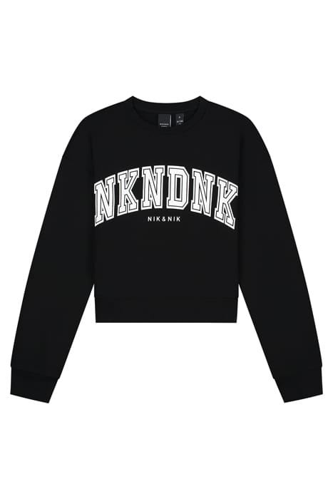 CROPPED LOGO SWEATSHIRT BLACK 1