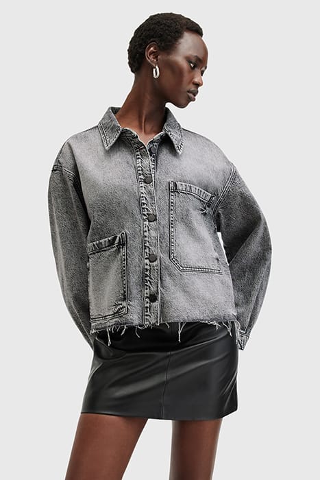 NICKY DENIM SHACKET VINTAGE BLACK 6