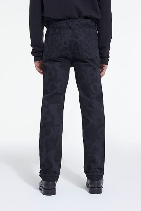 JEAN DROIT LOGO BLACK WASHED 2