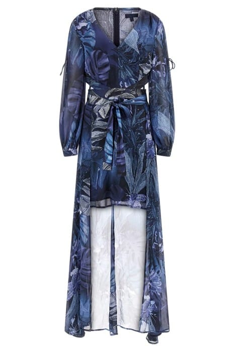 GUESS ECO LS FARRAH DRESS ETCHED TROPICAL PRIN 3