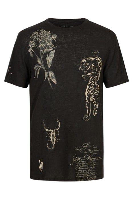 SS CREW TEE - ALL OVER PRINT BLACK 2