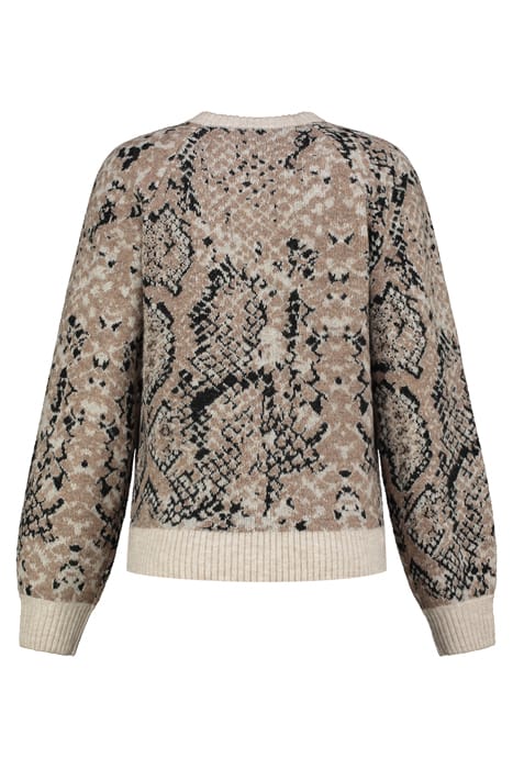 KHLOE PULL BRANDED SNAKE BROWN 2