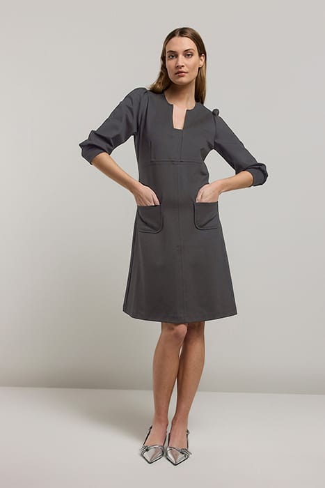 DRESS WITH POCKETS PUNTO MILANO ANTRACIET 1
