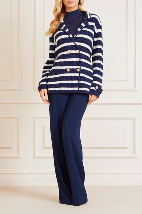 MARCIANO BY GUESS GAIA SWEATER WAFFLE BLUE AND WHITE CARDIGA 3