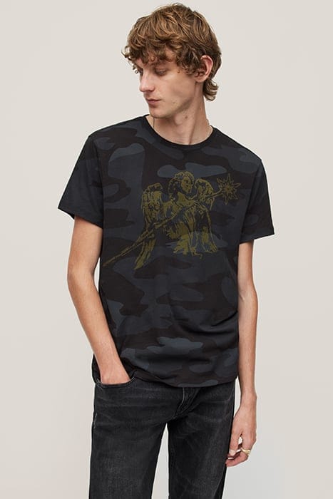 SS CREW TEE - ANGEL CAMO BLACK 1