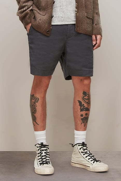 JOHNNY FLAT FRONT SHORTS IRON GREY 1