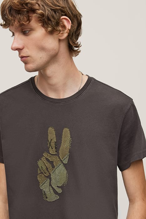 SS CREW TEE - BROKEN PEACE COAL 3