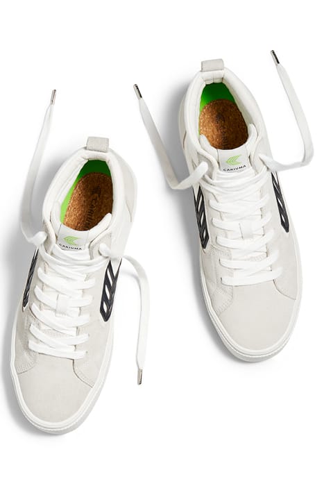 CATIBA PRO HIGH SKATE OFF-WHITE CANVAS WHITE SUEDE SNEAKER 4