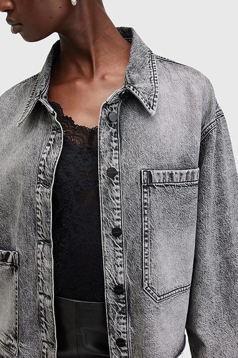 NICKY DENIM SHACKET VINTAGE BLACK 8