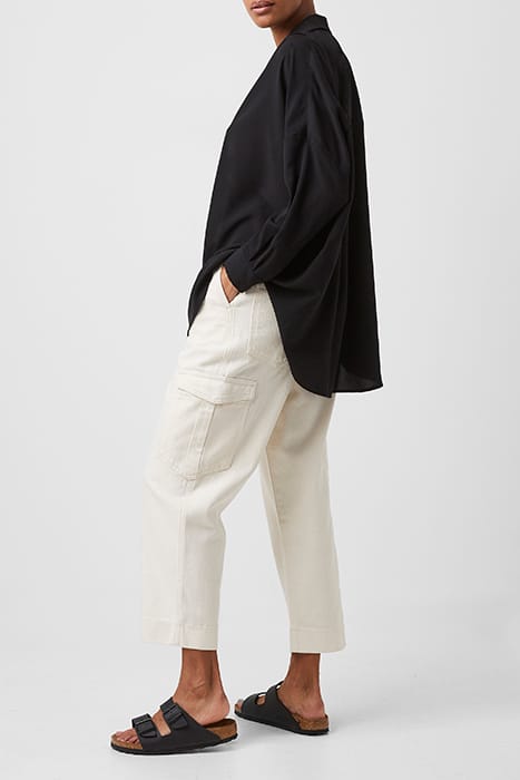 RHODES CREPE POP OVER SHIRT BLACK 4