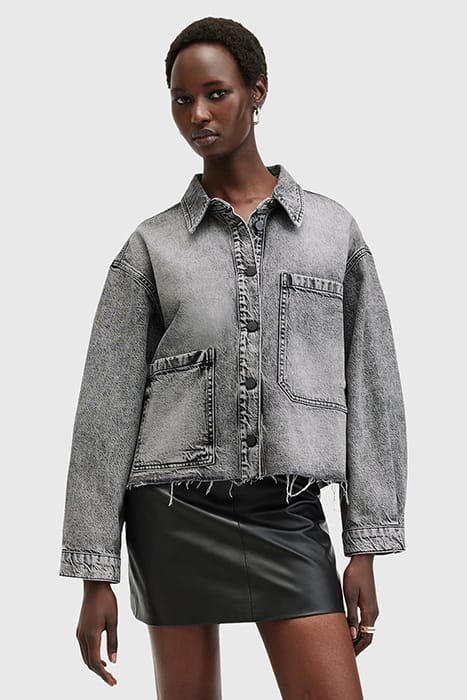 NICKY DENIM SHACKET VINTAGE BLACK 1