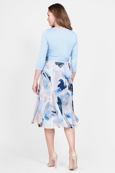 MATERNITY WRAP DRESS BLUE 3