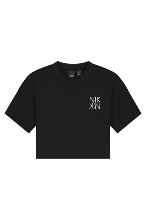 STRASS LOGO T-SHIRT BLACK 2