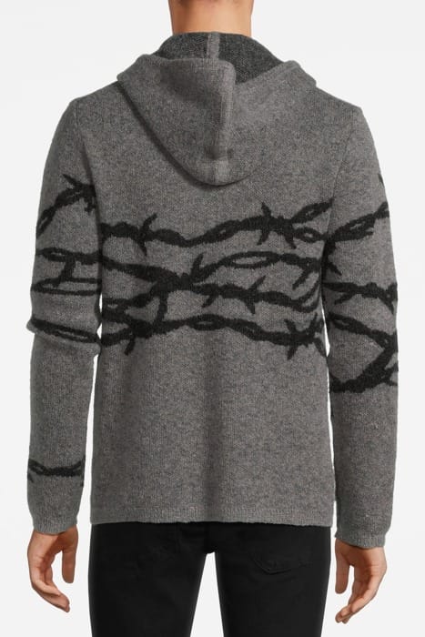 CANNON LS MOHAIR BARBWIRE PULLOVER HOOD SEAL GREY 2