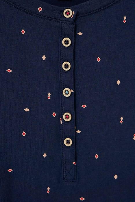 GEO PRINTED HENLEY PJ TOP NAVY 4