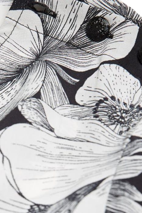 ROBE COURTE MANCHES LONGUES ROMANTIC GARDEN BLACK WHITE 5