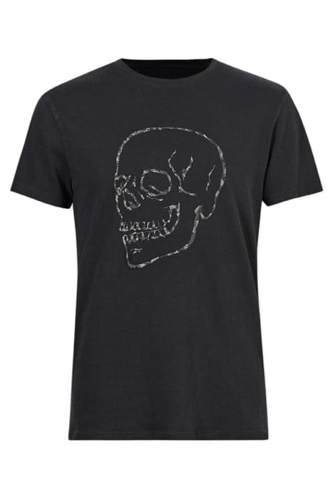 SS CREW TEE - SKULL EMBORIDERY BLACK 3