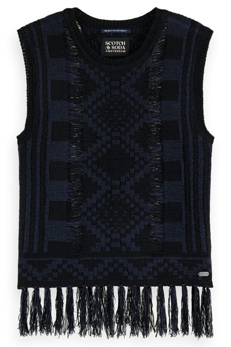 FRINGE HEM KNITTED TANK TOP NIGHT 4