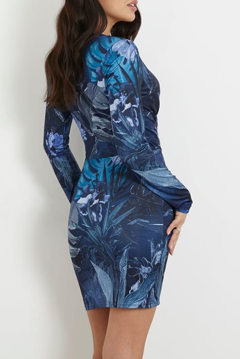 GUESS ECO LS EMILY DRESS ETCHED TROPICAL PRIN 2