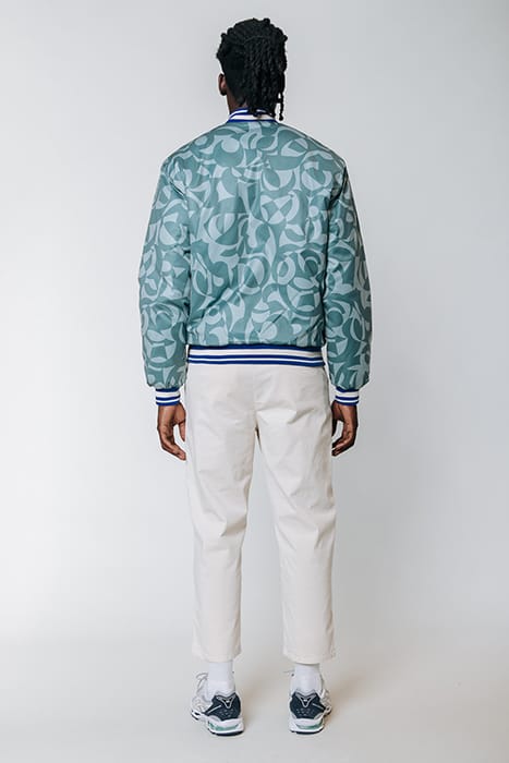 ASHER SWIRL PATCH BASEBALL BOMBER GREY BLUE 3
