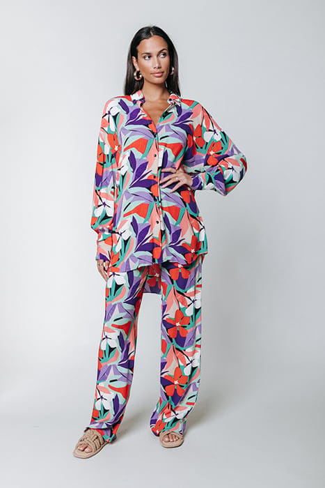 MELODY BIG FLOWER STRAIGHT PANTS MULTICOLOR 2