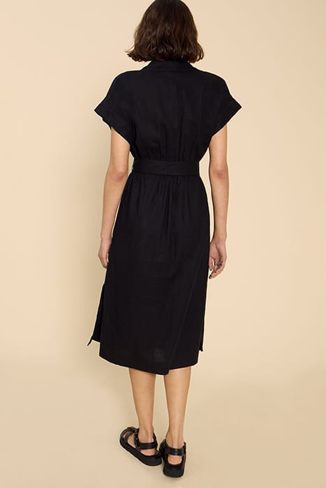 MARIANNE LINEN BLEND DRE PURE BLACK 2