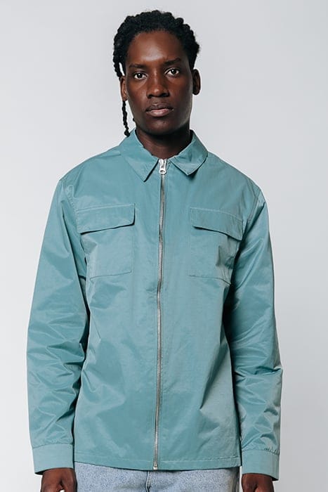 LUCA ZIP SHIRT GREY BLUE 1