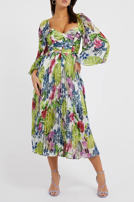 GUESS ECO LS PLEATED IVONNE DR ISLAND FANCY 1