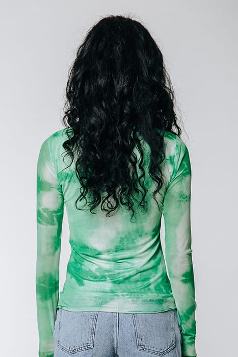 NEYO TIE DYE MESH TOP MINT 2