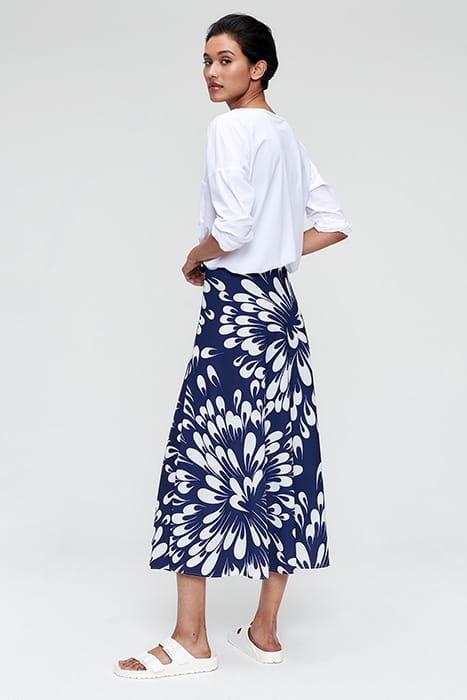 PRINTED SWAN SKIRT ROYAL BLUE 3