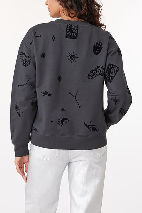 SWEATER WITH FLOCKING CLACK SAND / BLACK 2