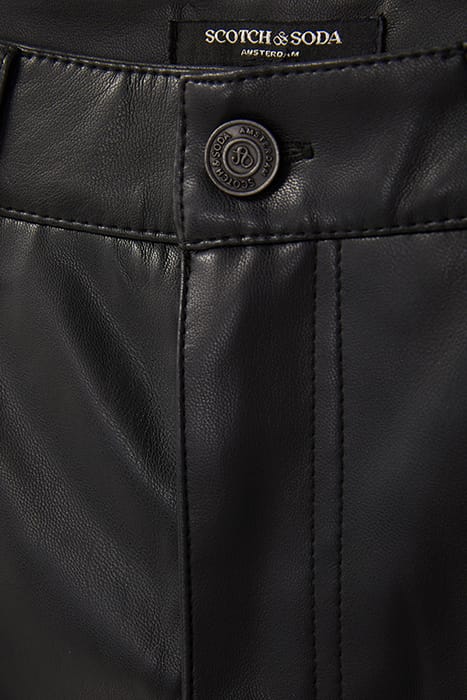 JEAN STYLE FAUX LEATHER PANT BLACK 6