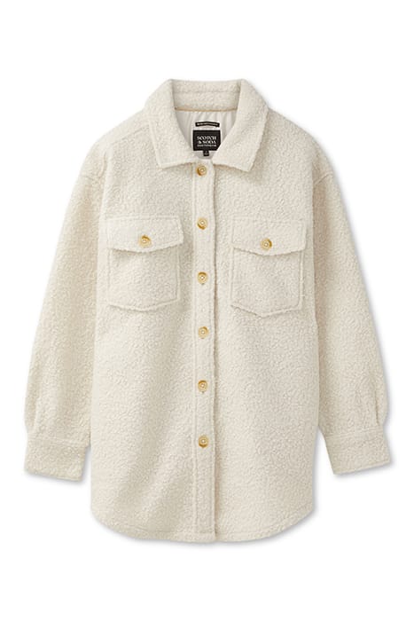 KNIT BOUCLE SHACKET EGGNOG 3
