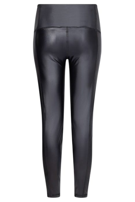 METALLIC YOGA LEGGINGS BLACK 4