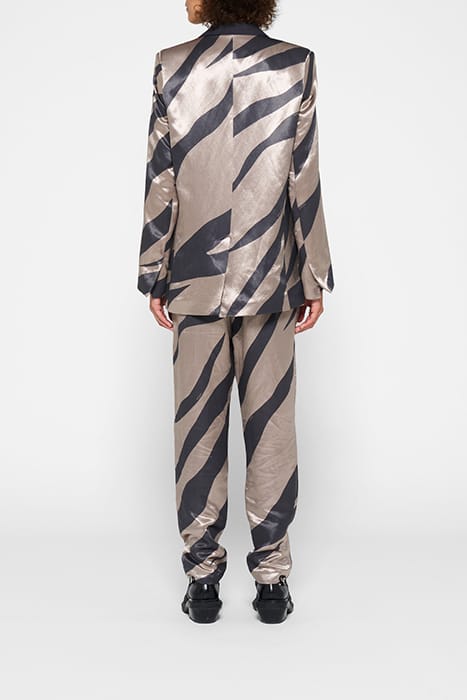SATIN BLAZER ZEBRA WARM TAUPE 2