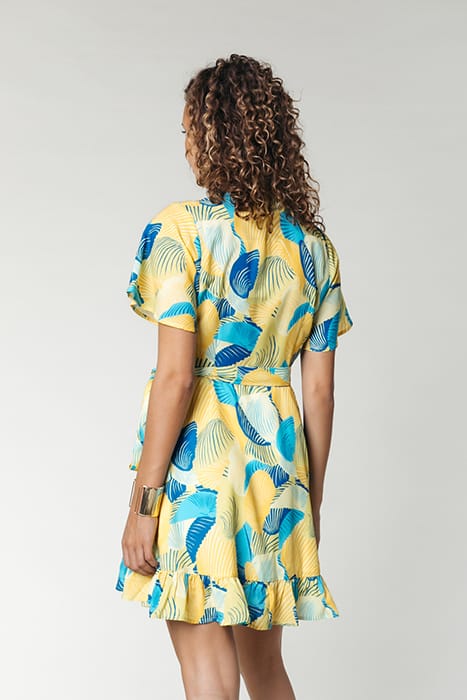 TELSI SHELL SHORT SLEEVE REAL WRAP DRESS SS WASHED YELLOW 2