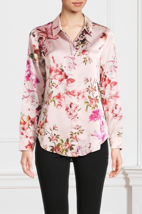 MARCIANO BY GUESS THE ICON BLOUSE PRINT ETHEREAL ROSES PINK 1
